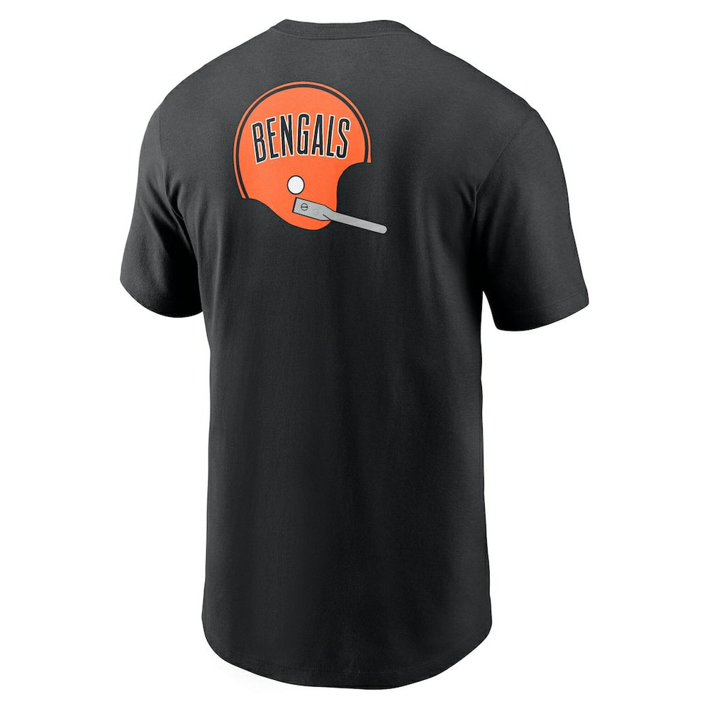 Cincinnati Bengals Rewind Front and Back Hit Essential T-Shirt Black