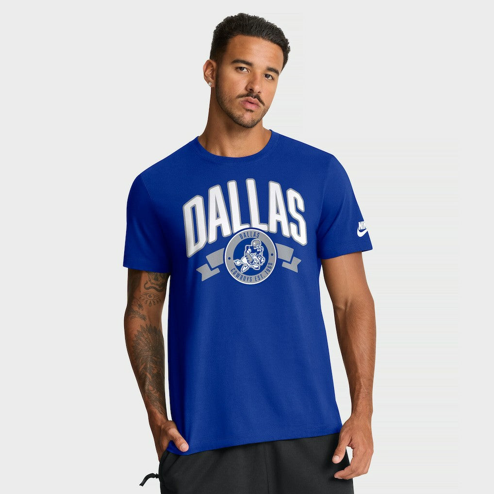 Dallas Cowboys Rewind Front and Back Hit Essential T-Shirt Royal