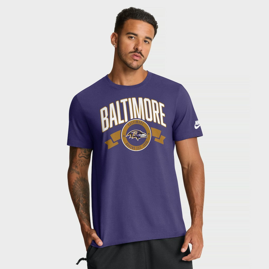 Baltimore Ravens Rewind Front and Back Hit Essential T-Shirt Purple
