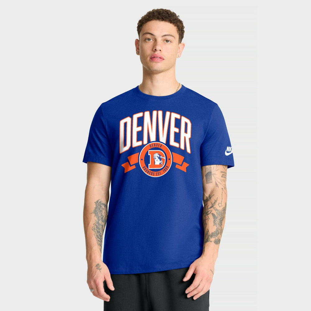 Denver Broncos Rewind Front and Back Hit Essential T-Shirt Royal