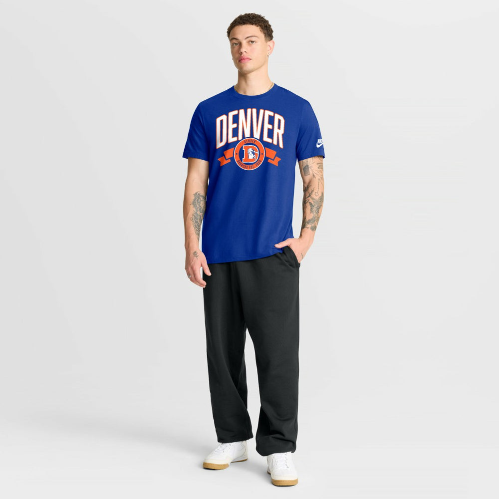 Denver Broncos Rewind Front and Back Hit Essential T-Shirt Royal