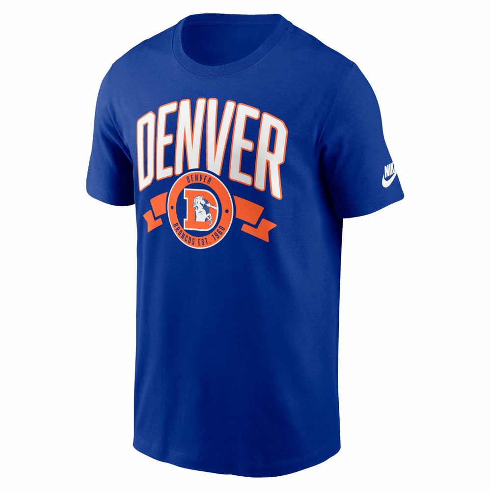 Denver Broncos Rewind Front and Back Hit Essential T-Shirt Royal