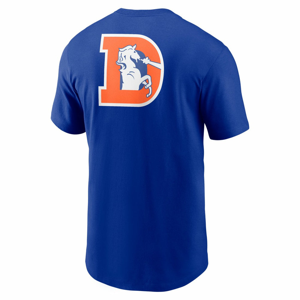 Denver Broncos Rewind Front and Back Hit Essential T-Shirt Royal