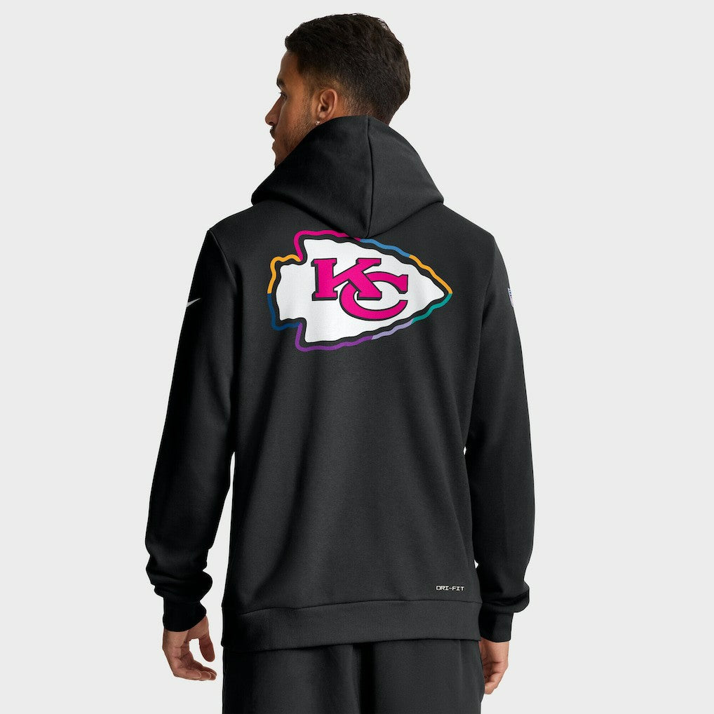 Kansas City Chiefs Tall 2025 NFL Crucial Catch Sideline Standard Issue Dri-FIT Hoodie Black