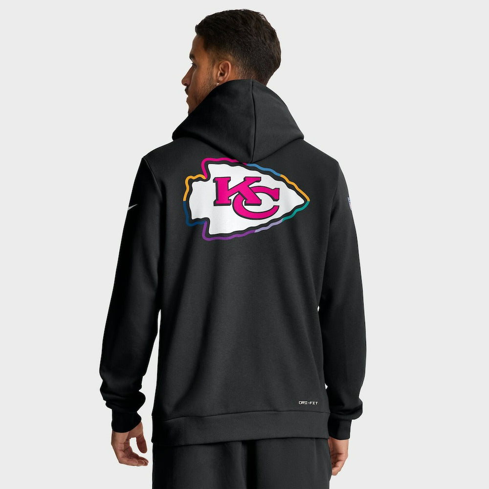 Kansas City Chiefs Tall 2025 NFL Crucial Catch Sideline Standard Issue Dri-FIT Hoodie Black