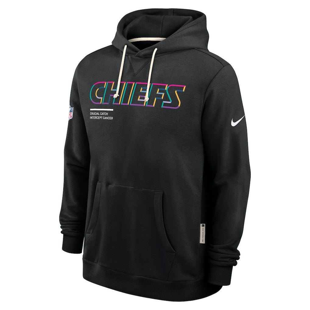 Kansas City Chiefs Tall 2025 NFL Crucial Catch Sideline Standard Issue Dri-FIT Hoodie Black