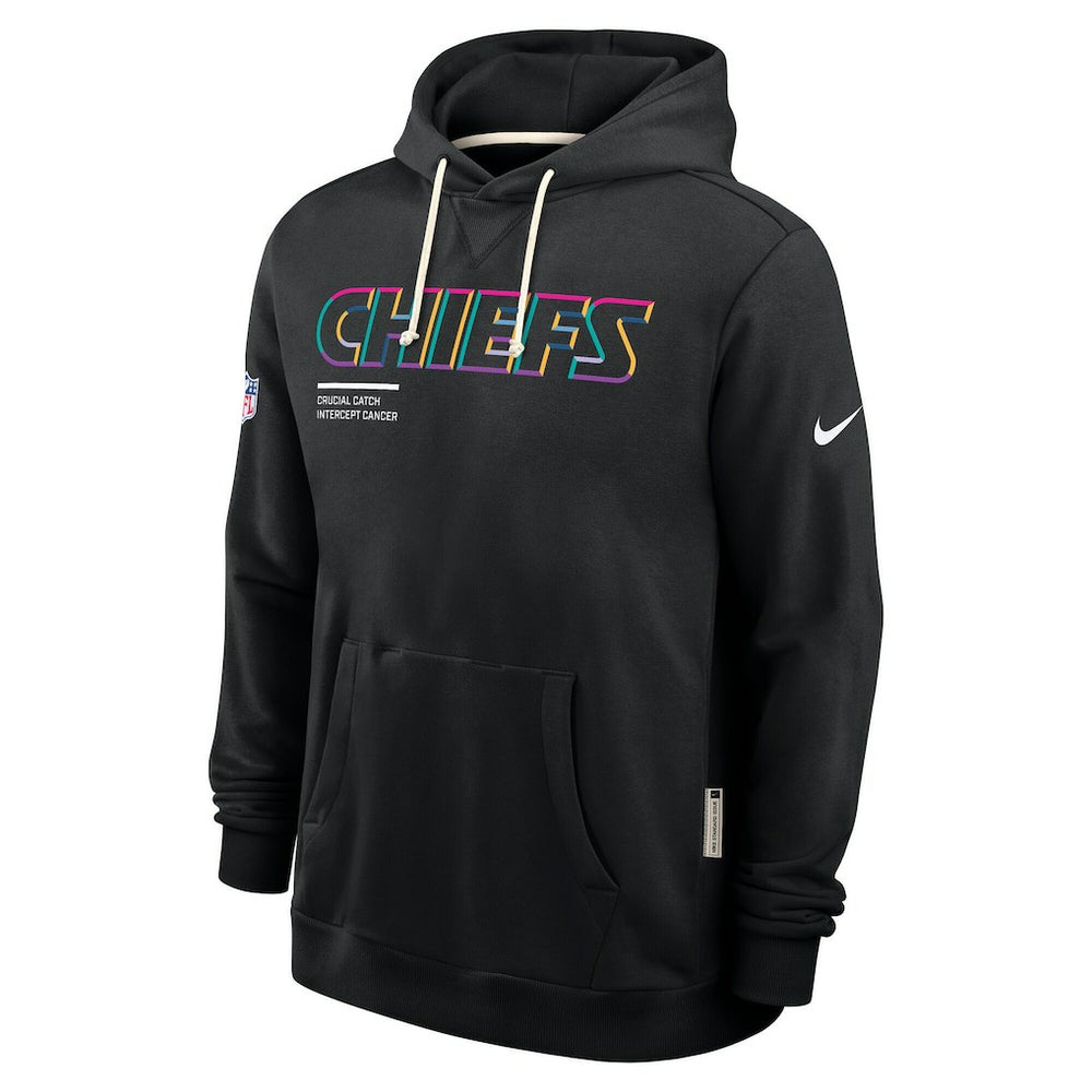 Kansas City Chiefs Tall 2025 NFL Crucial Catch Sideline Standard Issue Dri-FIT Hoodie Black