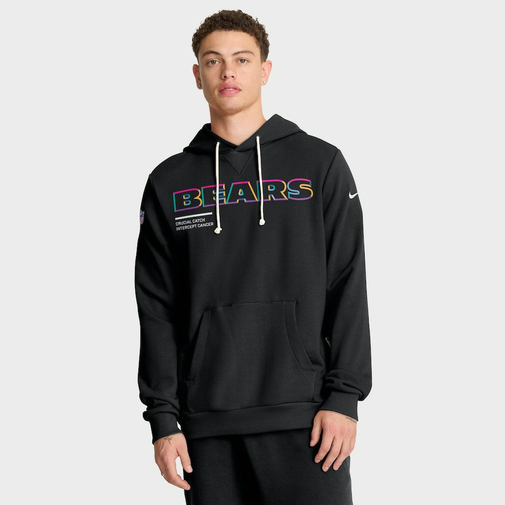 Chicago Bears Tall 2025 NFL Crucial Catch Sideline Standard Issue Dri-FIT Hoodie Black