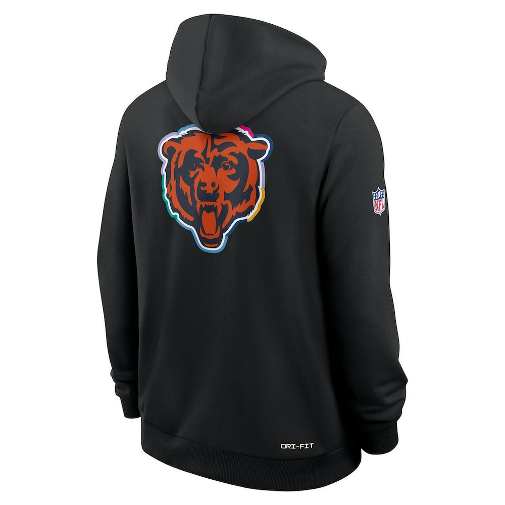 Chicago Bears Tall 2025 NFL Crucial Catch Sideline Standard Issue Dri-FIT Hoodie Black