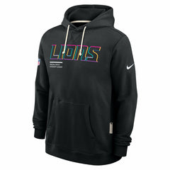 Detroit Lions Tall 2025 NFL Crucial Catch Sideline Standard Issue Dri-FIT Hoodie Black