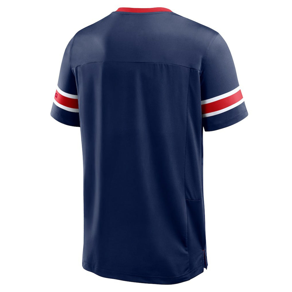 New York Giants Hometown Premium Hashmark V-Neck T-Shirt Navy