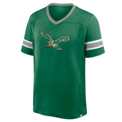 Philadelphia Eagles Hometown Premium Hashmark V-Neck T-Shirt Kelly Green