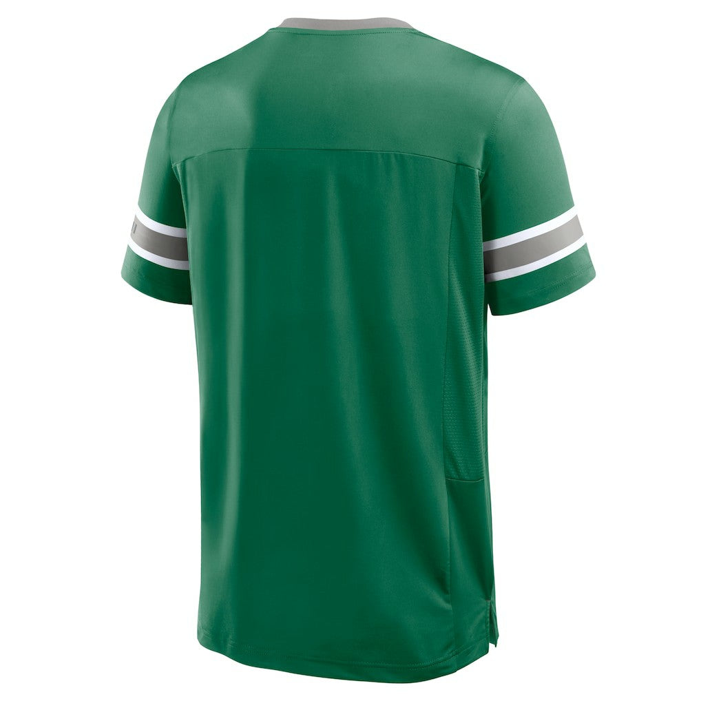 Philadelphia Eagles Hometown Premium Hashmark V-Neck T-Shirt Kelly Green