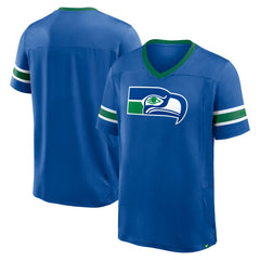 Seattle Seahawks Hometown Premium Hashmark V-Neck T-Shirt Royal