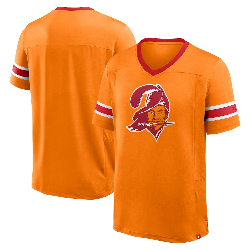 Tampa Bay Buccaneers Hometown Premium Hashmark V-Neck T-Shirt Orange