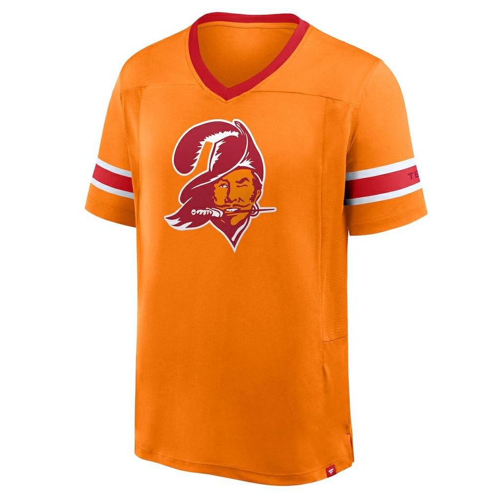 Tampa Bay Buccaneers Hometown Premium Hashmark V-Neck T-Shirt Orange