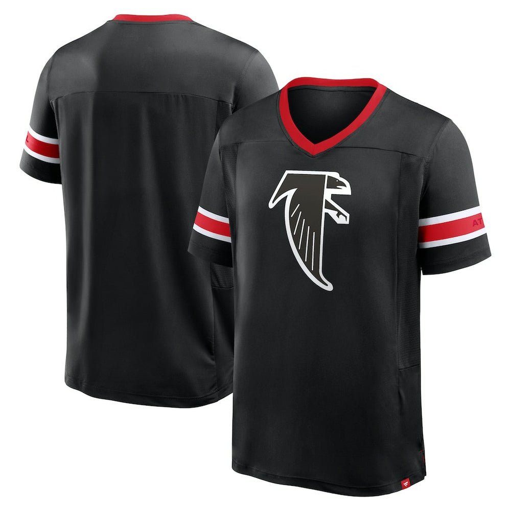 Atlanta Falcons Hometown Premium Hashmark V-Neck T-Shirt Black