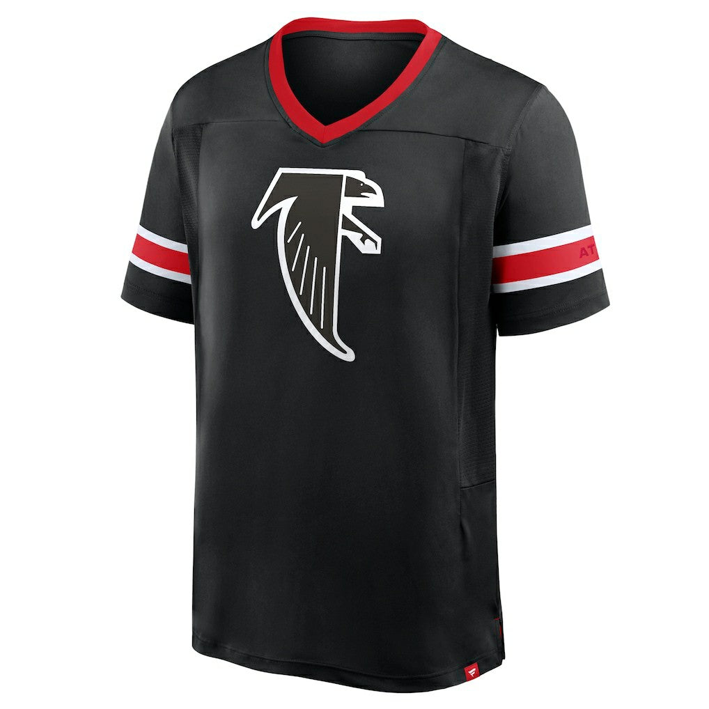 Atlanta Falcons Hometown Premium Hashmark V-Neck T-Shirt Black
