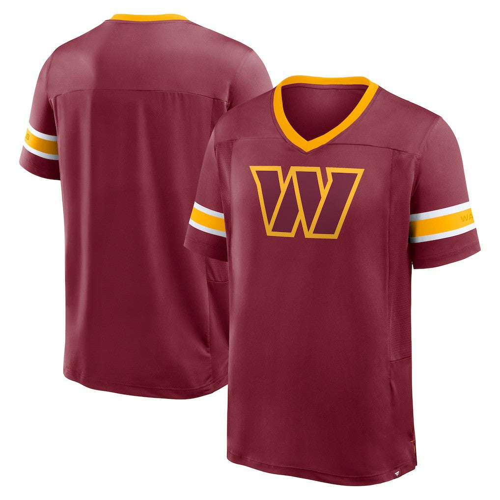 Washington Commanders Hometown Premium Hashmark V-Neck T-Shirt Burgundy