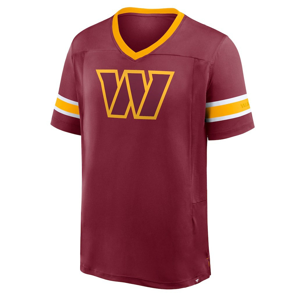 Washington Commanders Hometown Premium Hashmark V-Neck T-Shirt Burgundy