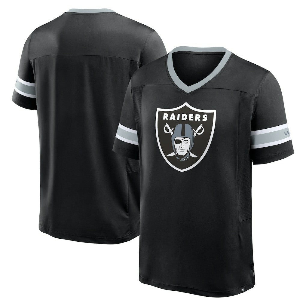 Las Vegas Raiders Hometown Premium Hashmark V-Neck T-Shirt Black