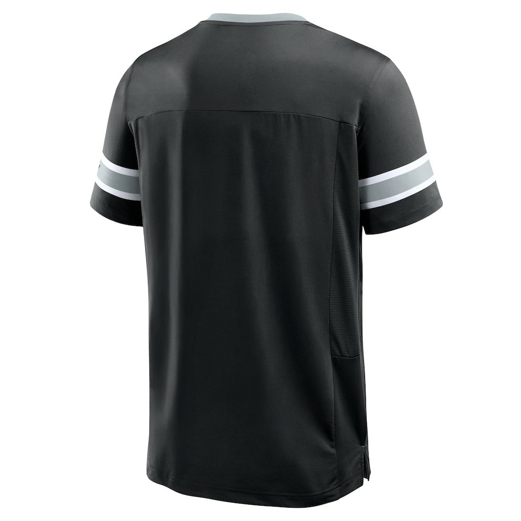Las Vegas Raiders Hometown Premium Hashmark V-Neck T-Shirt Black