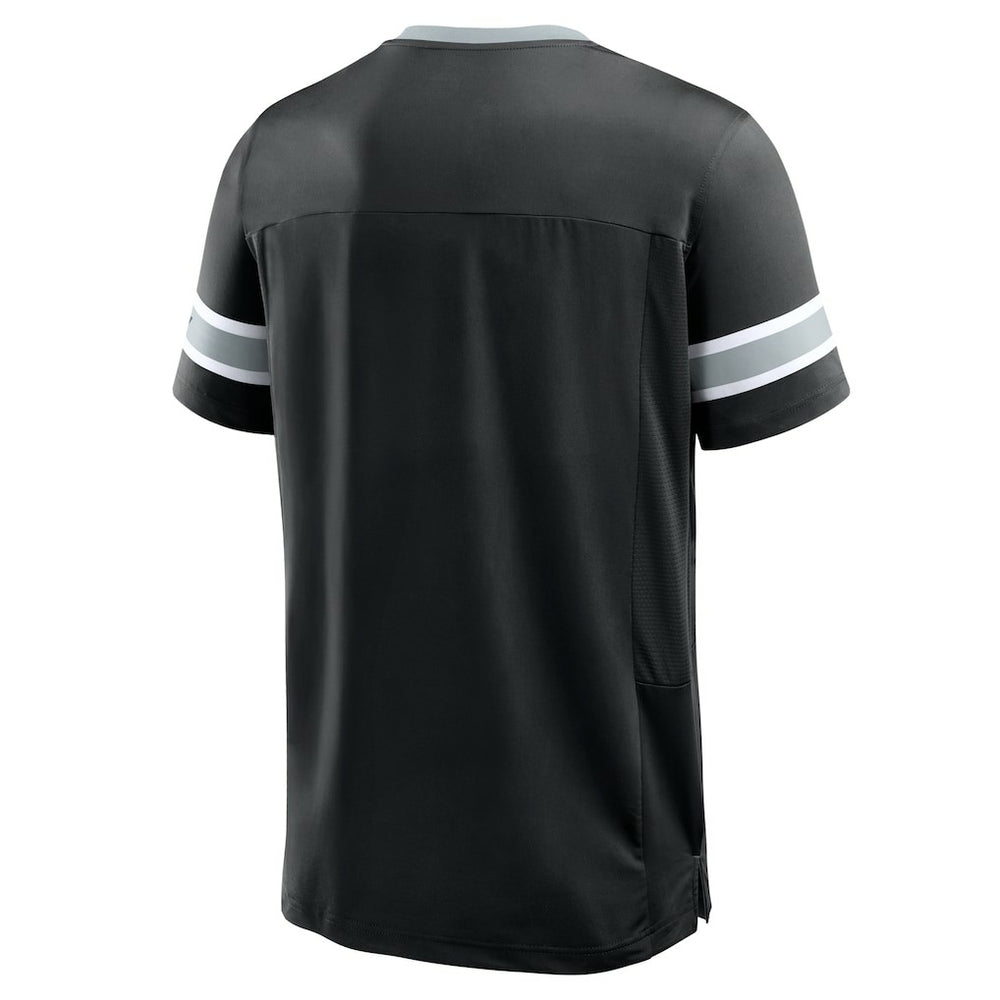 Las Vegas Raiders Hometown Premium Hashmark V-Neck T-Shirt Black