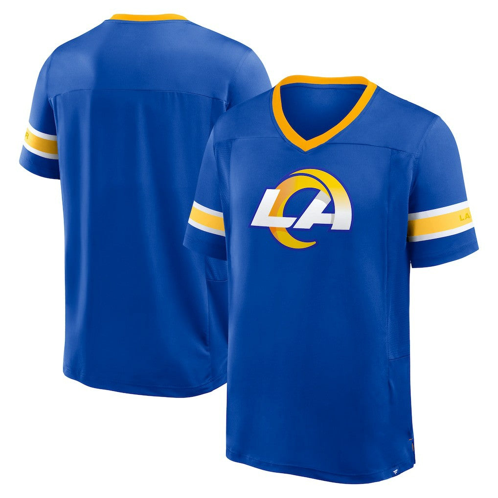 Los Angeles Rams Hometown Premium Hashmark V-Neck T-Shirt Royal