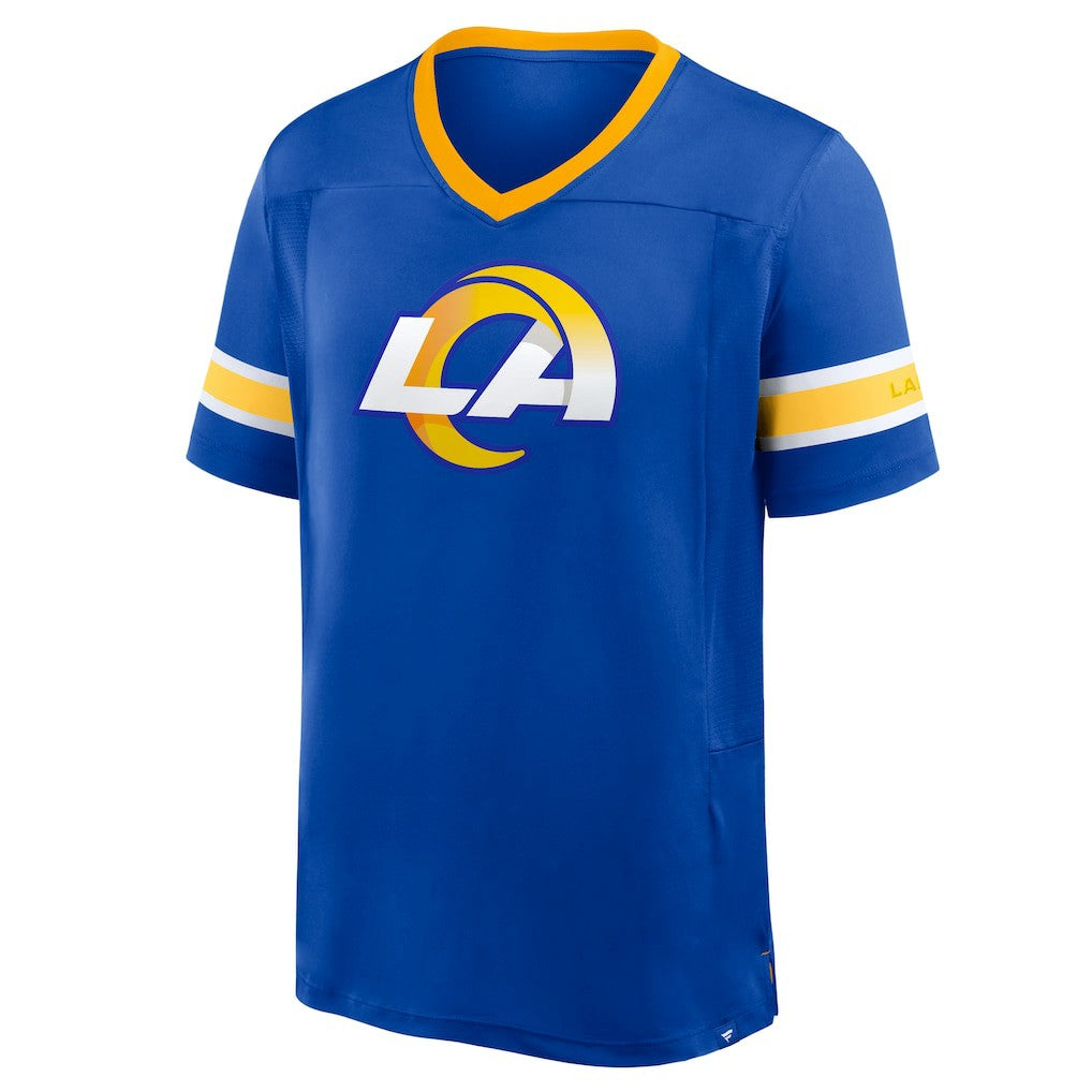 Los Angeles Rams Hometown Premium Hashmark V-Neck T-Shirt Royal