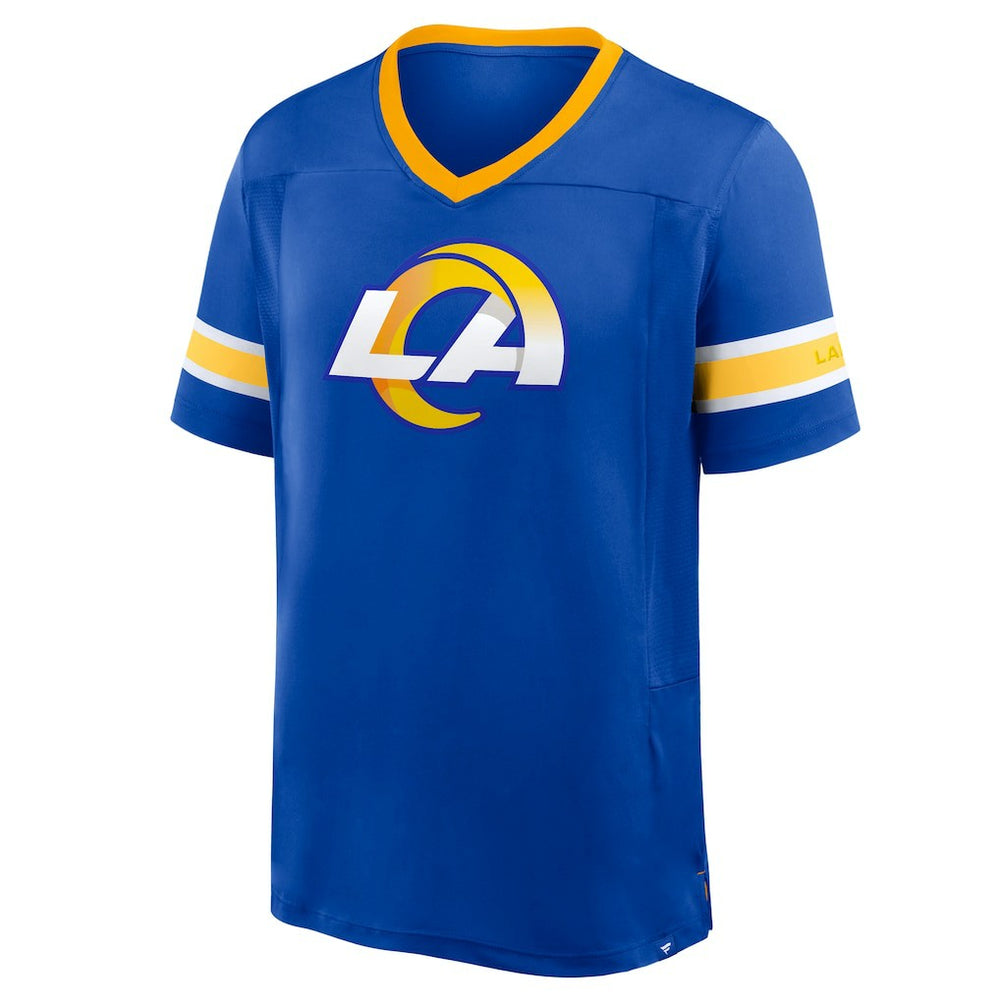 Los Angeles Rams Hometown Premium Hashmark V-Neck T-Shirt Royal