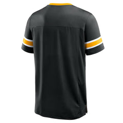 Pittsburgh Steelers Hometown Premium Hashmark V-Neck T-Shirt Black