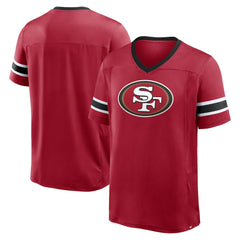 San Francisco 49ers Hometown Premium Hashmark V-Neck T-Shirt Scarlet