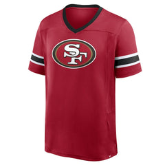 San Francisco 49ers Hometown Premium Hashmark V-Neck T-Shirt Scarlet
