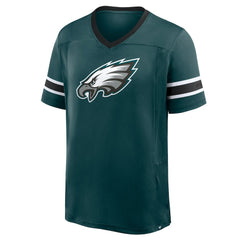 Philadelphia Eagles Hometown Premium Hashmark V-Neck T-Shirt Midnight Green