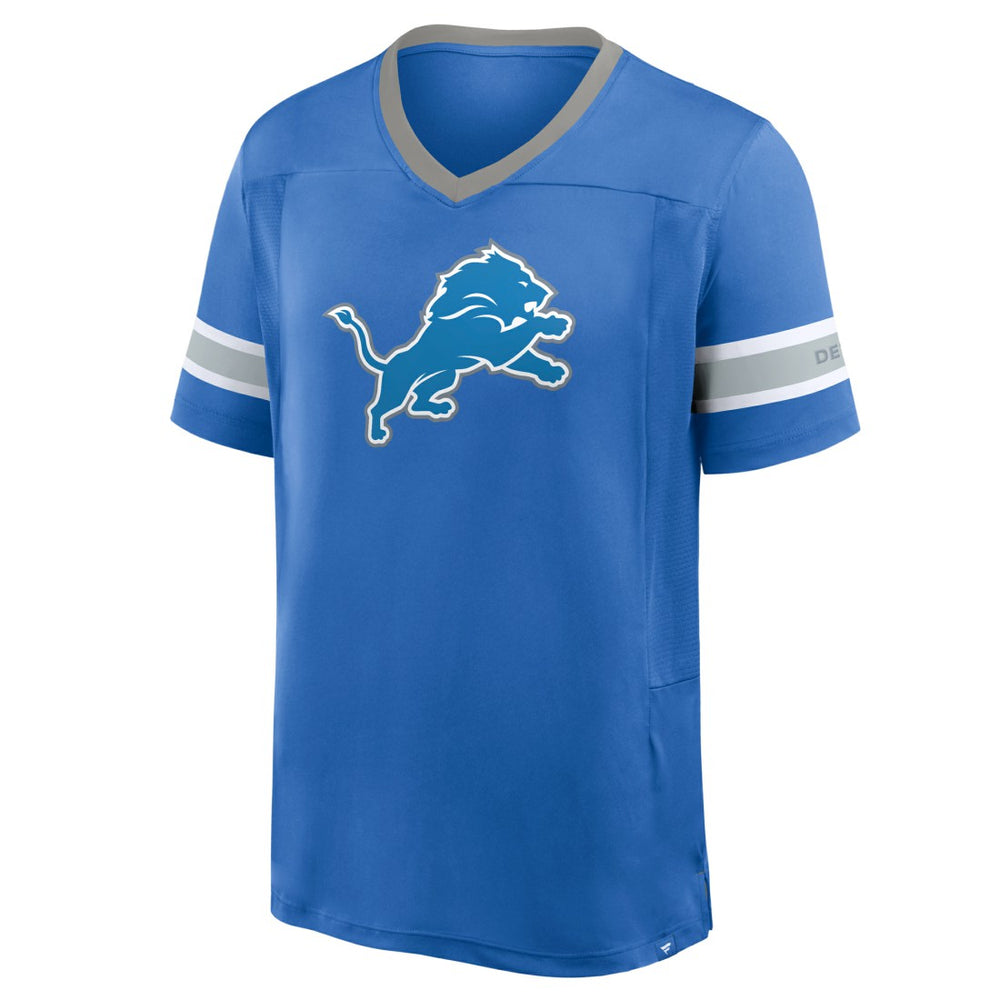 Detroit Lions Hometown Premium Hashmark V-Neck T-Shirt Blue