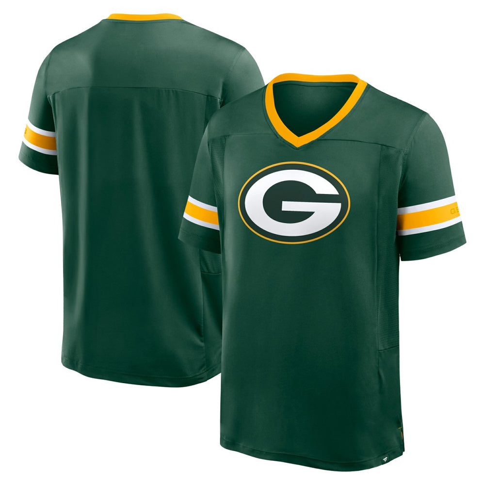 Green Bay Packers Hometown Premium Hashmark V-Neck T-Shirt Green