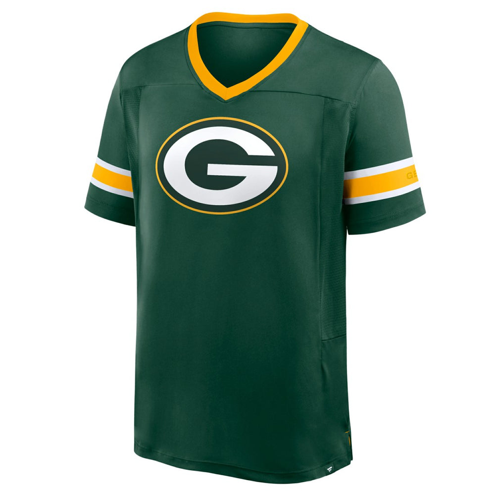 Green Bay Packers Hometown Premium Hashmark V-Neck T-Shirt Green