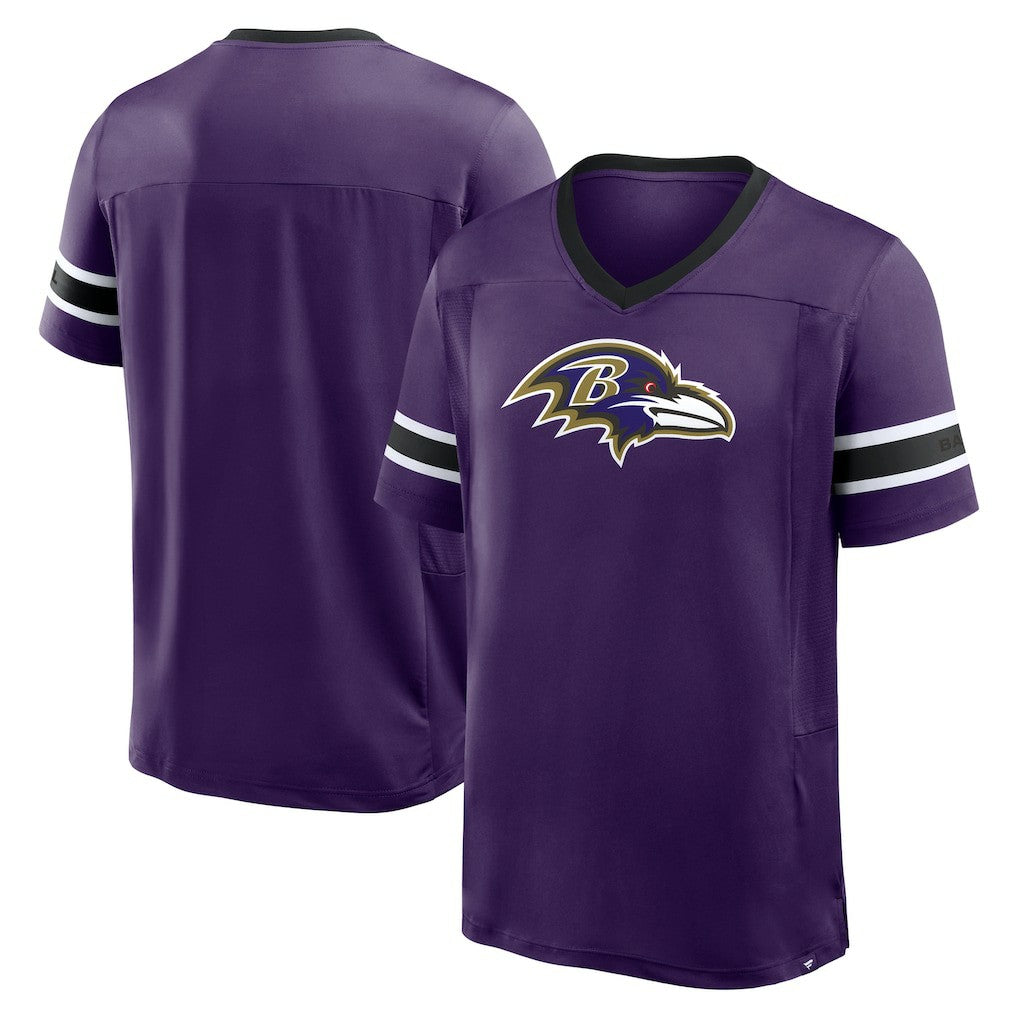 Baltimore Ravens Hometown Premium Hashmark V-Neck T-Shirt Purple