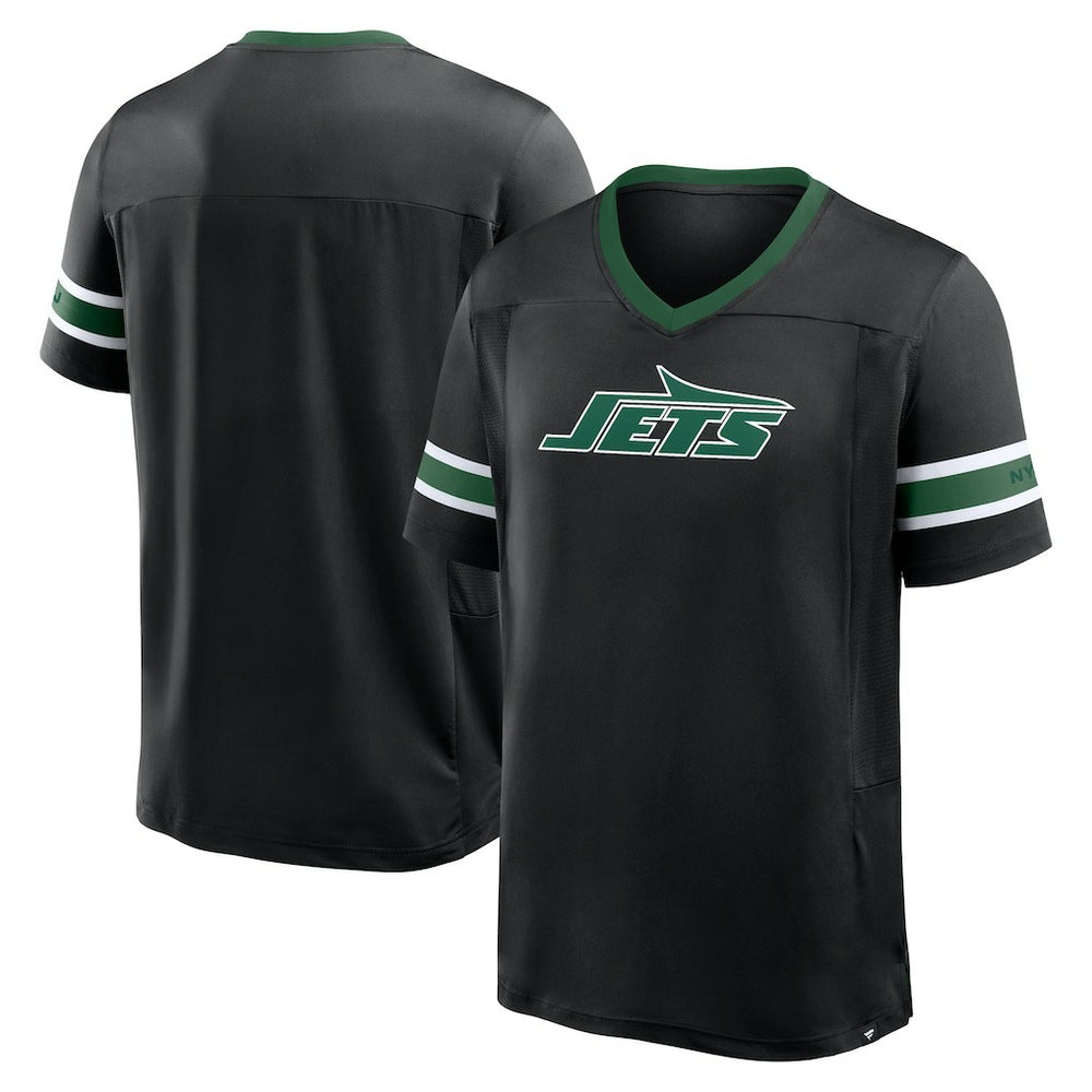 New York Jets Redzone Hashmark V-Neck T-Shirt Black