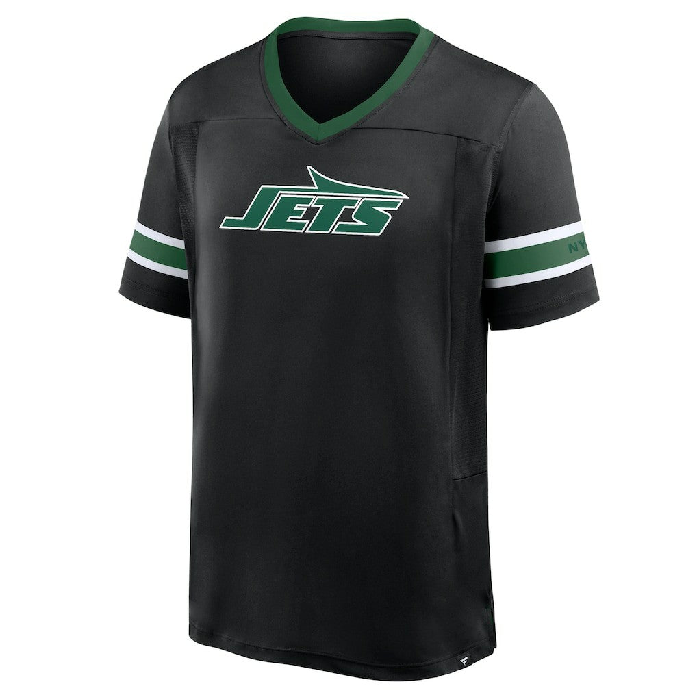 New York Jets Redzone Hashmark V-Neck T-Shirt Black