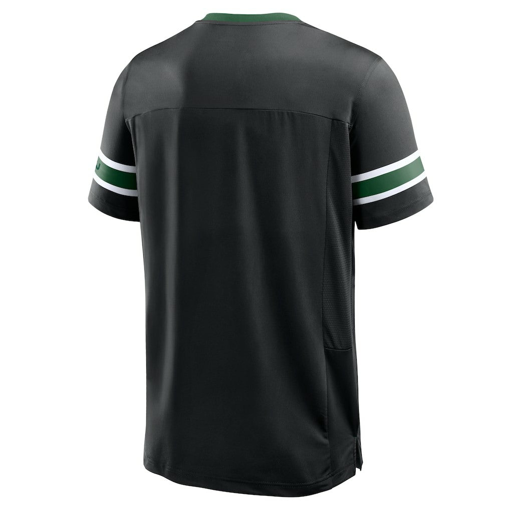 New York Jets Redzone Hashmark V-Neck T-Shirt Black