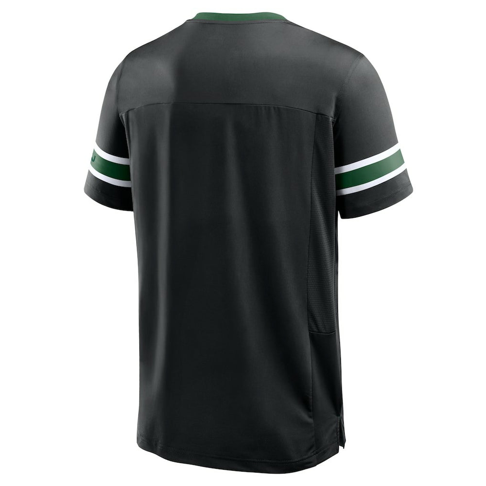 New York Jets Redzone Hashmark V-Neck T-Shirt Black