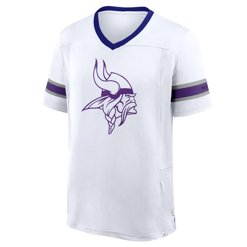 Minnesota Vikings Redzone Hashmark V-Neck T-Shirt White