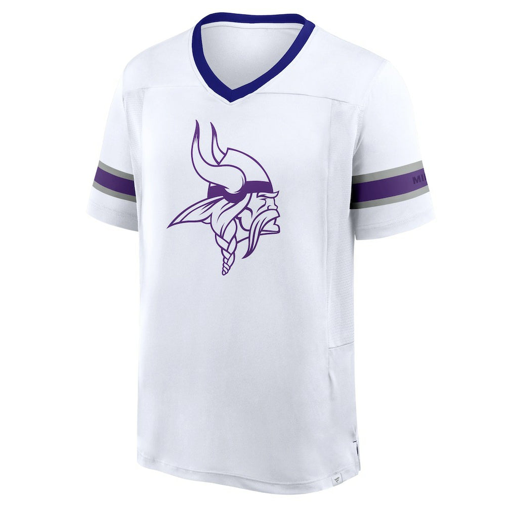 Minnesota Vikings Redzone Hashmark V-Neck T-Shirt White