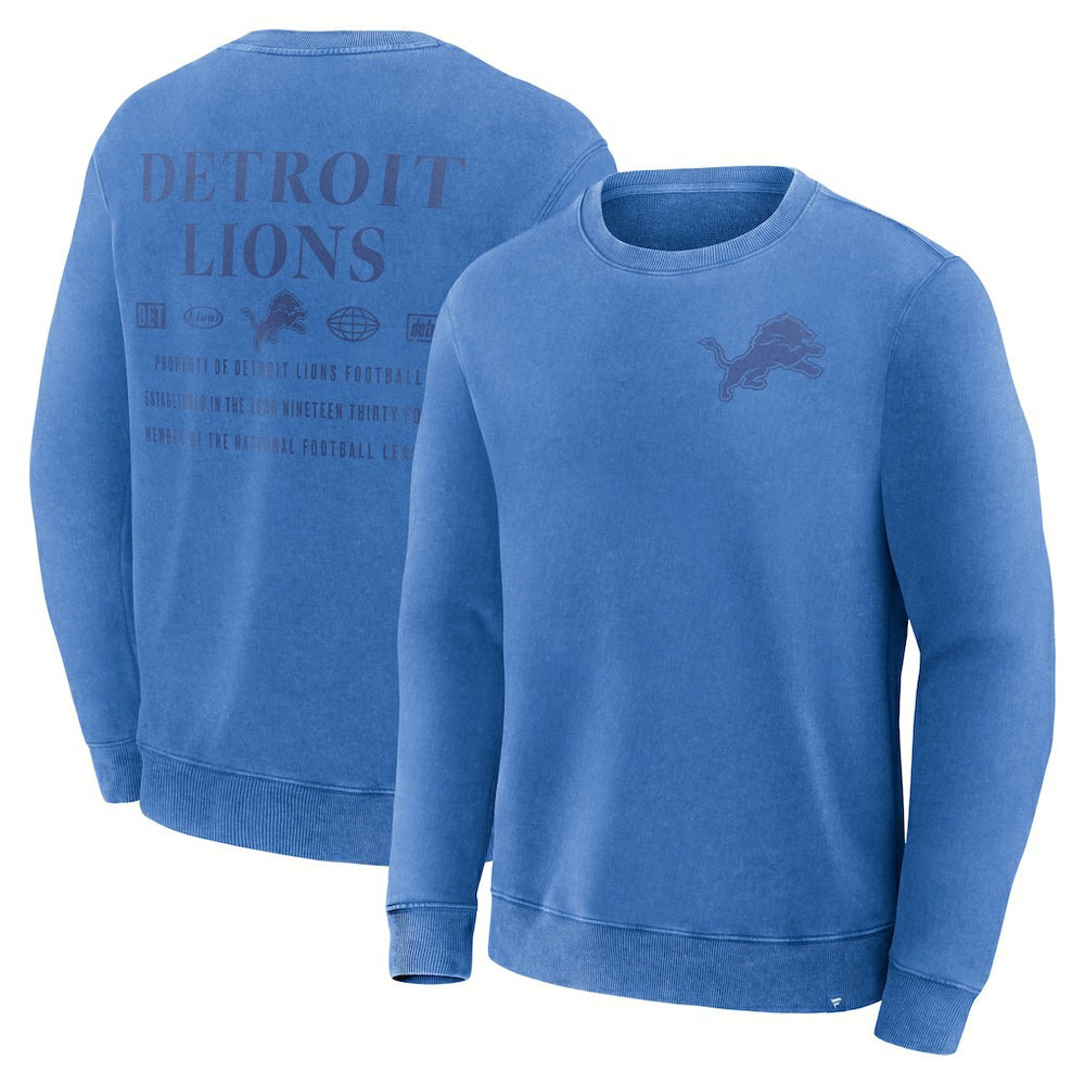 Detroit Lions Deep Route Pullover Sweatshirt Blue