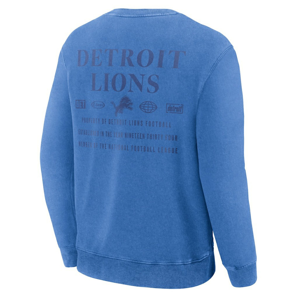Detroit Lions Deep Route Pullover Sweatshirt Blue