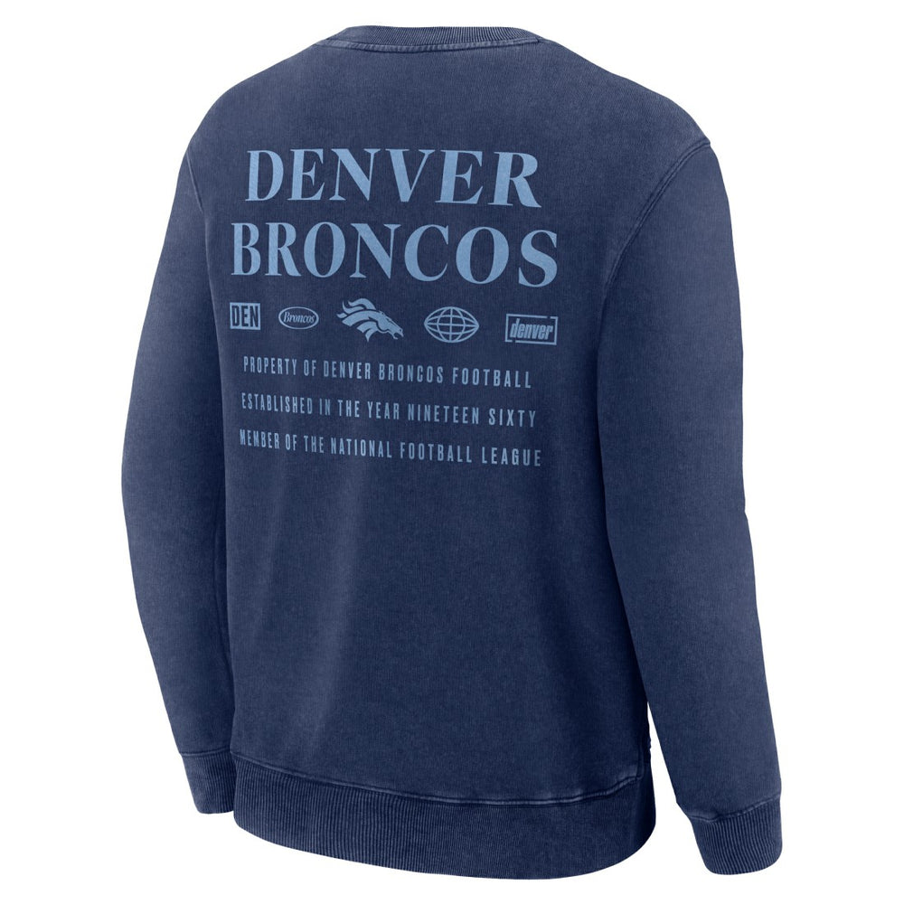 Denver Broncos Deep Route Pullover Sweatshirt Navy