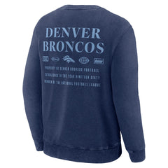 Denver Broncos Deep Route Pullover Sweatshirt Navy