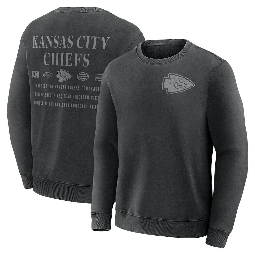 Kansas City Chiefs Deep Route Pullover Sweatshirt Black