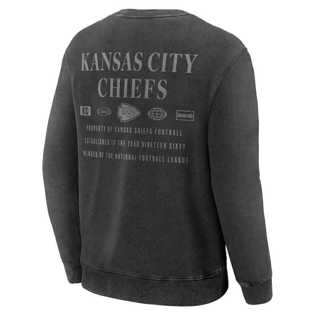 Kansas City Chiefs Deep Route Pullover Sweatshirt Black